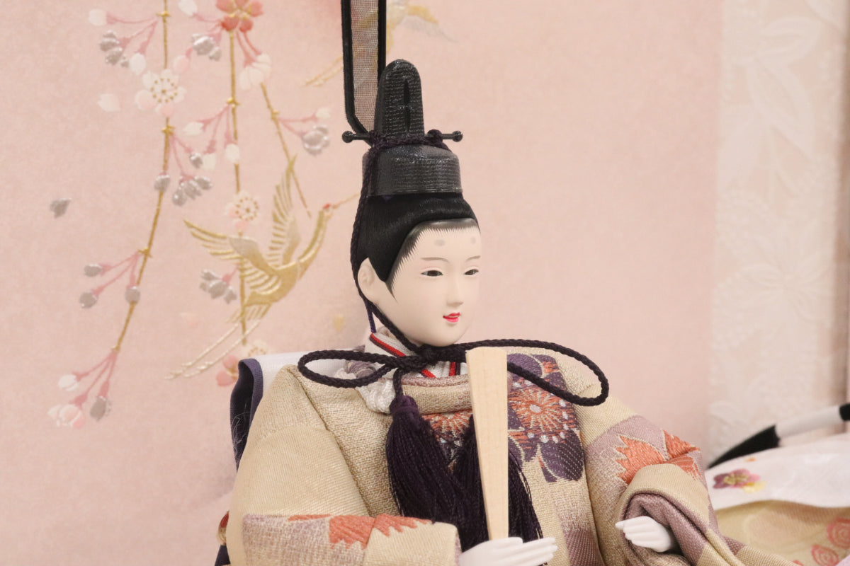 親王飾り雛人形セット (50cmx29cmx26cm)