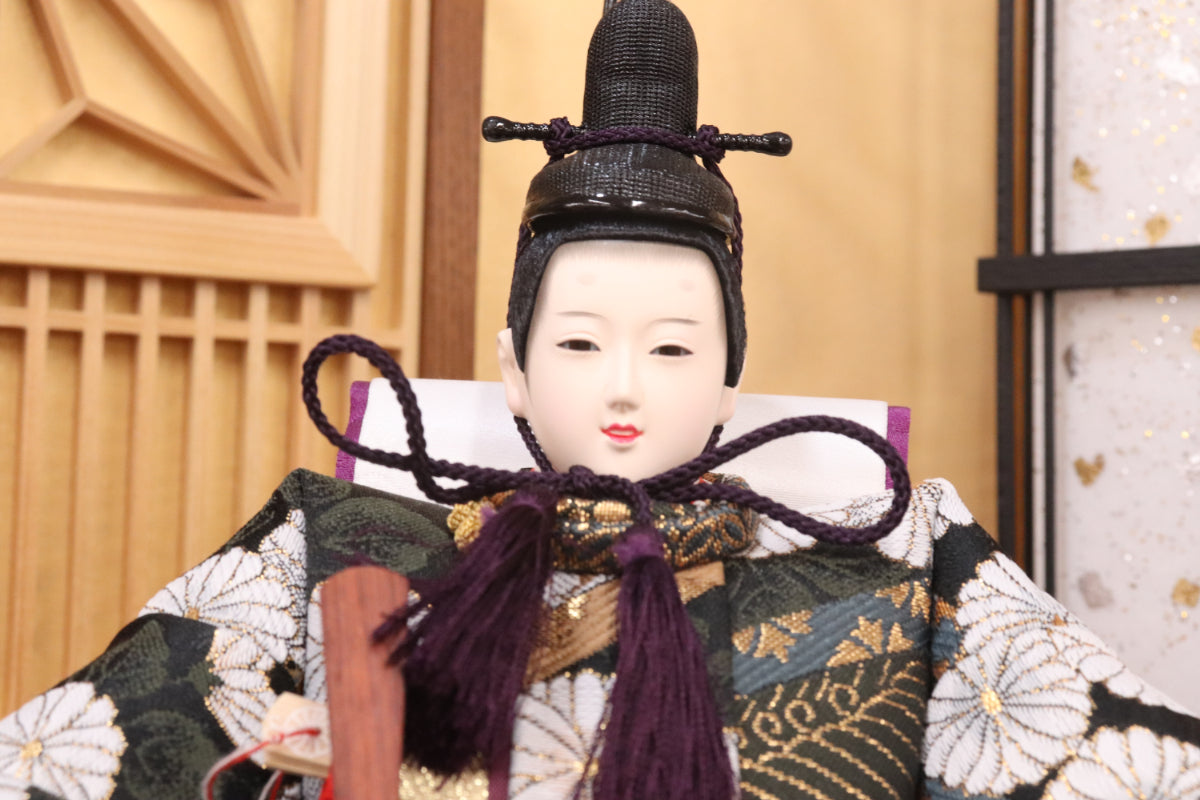 収納親王飾り雛人形セット(65cmx41cmx60cm)