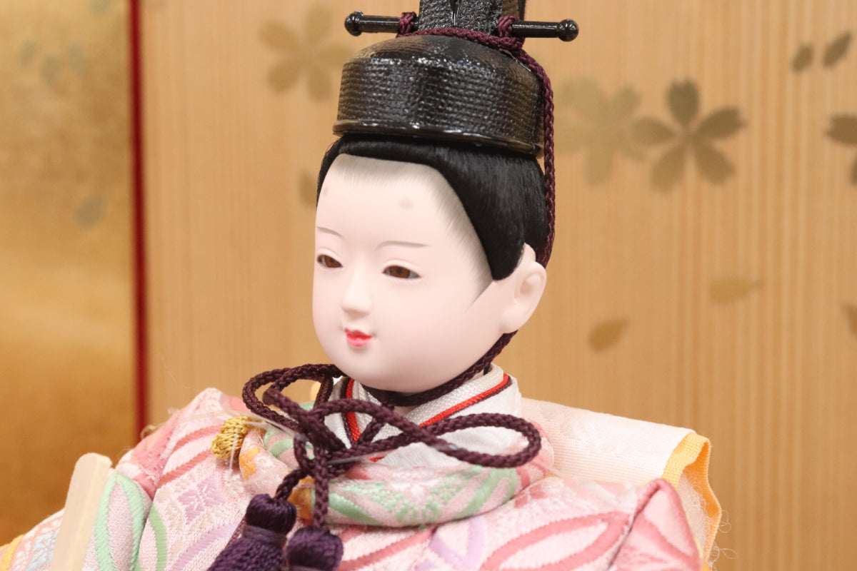 収納親王飾り雛人形セット(55cmx36cmx48cm)