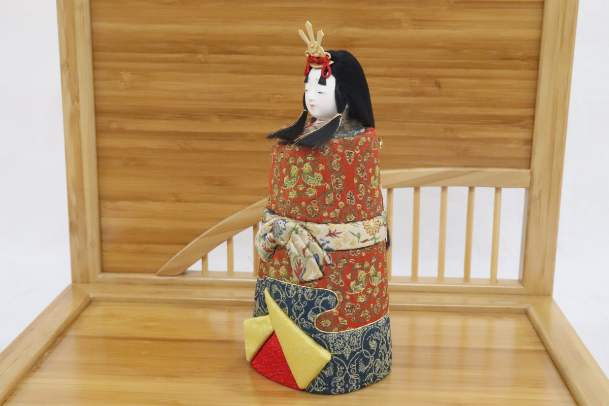 木目込み　親王飾り雛人形セット(33cmx24cmx26cm)