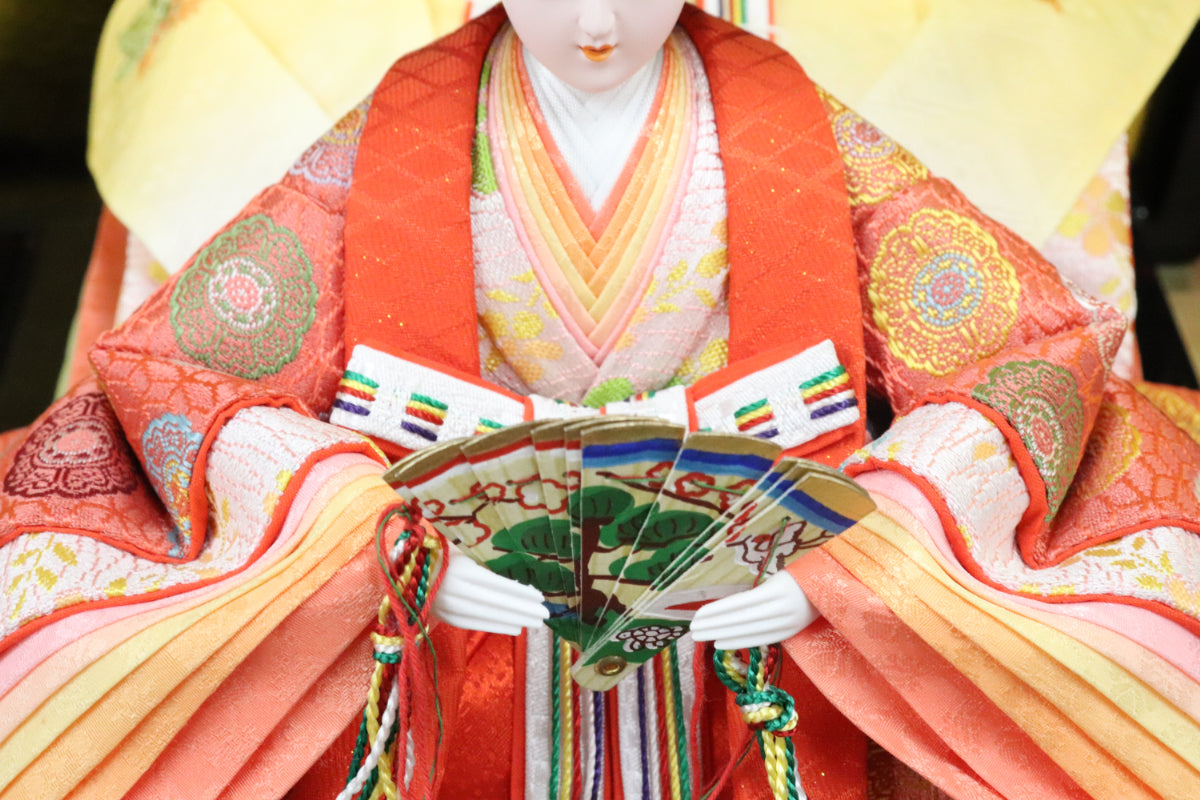 親王飾り雛人形セット(70cmx37cmx33cm)