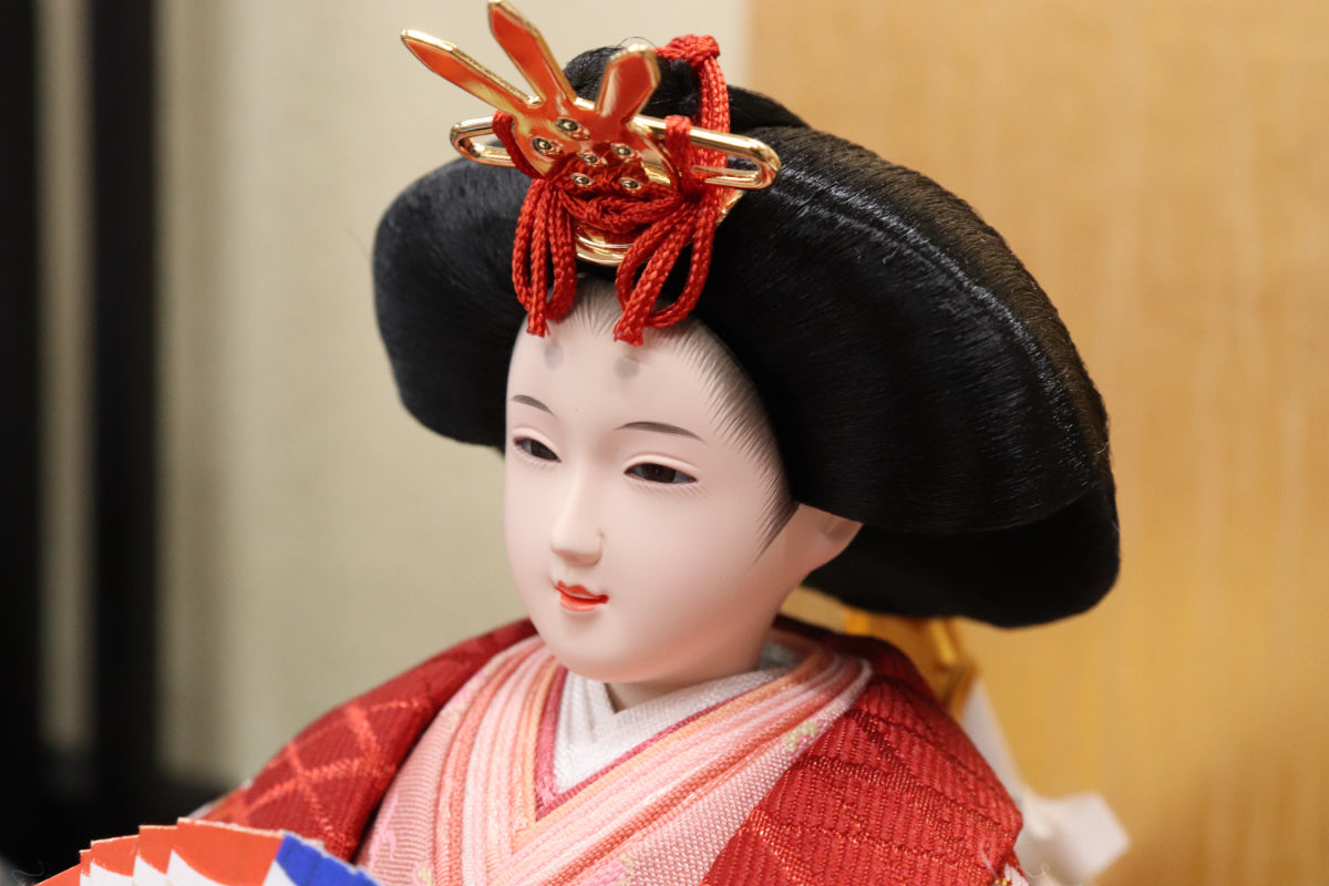 親王飾り雛人形セット(55cmx27cmx30cm)