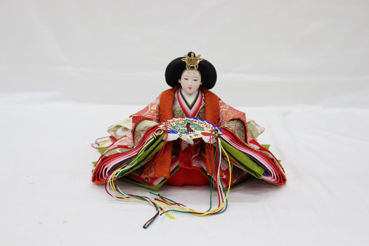 収納親王飾り雛人形セット(65cmx41cmx60cm)