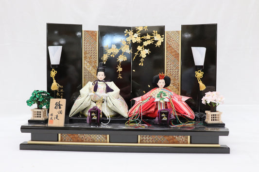 親王飾り雛人形セット(60cmx31cmx40cm)