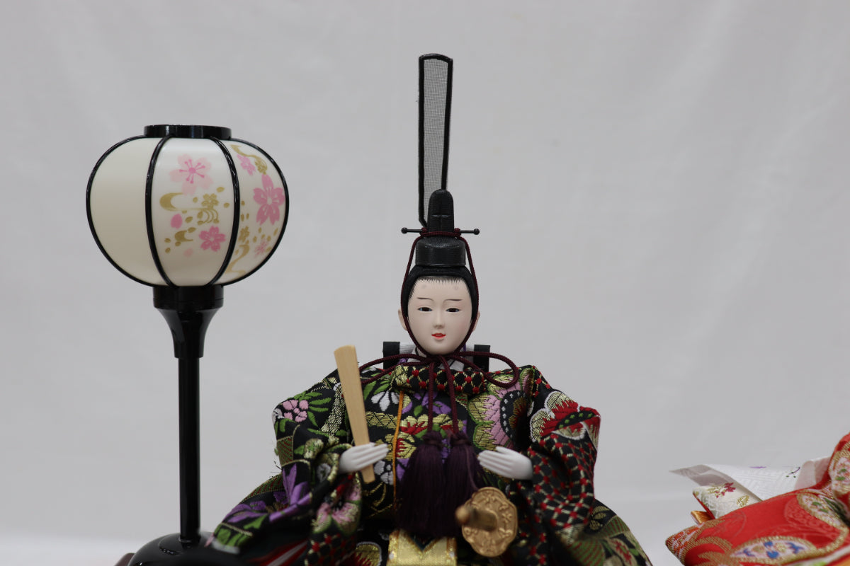 五人飾り雛人形ガラスケース (57cmx33cmx39cm)