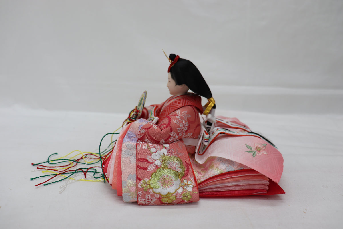 収納五人飾り雛人形セット(60cmx58cmx68cm)