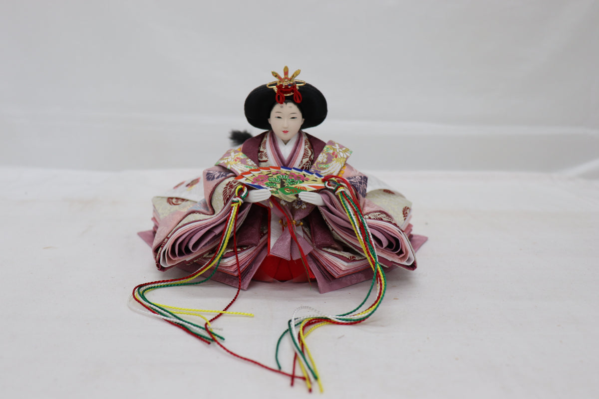 収納親王飾り雛人形セット(55cmx58cmx52cm)